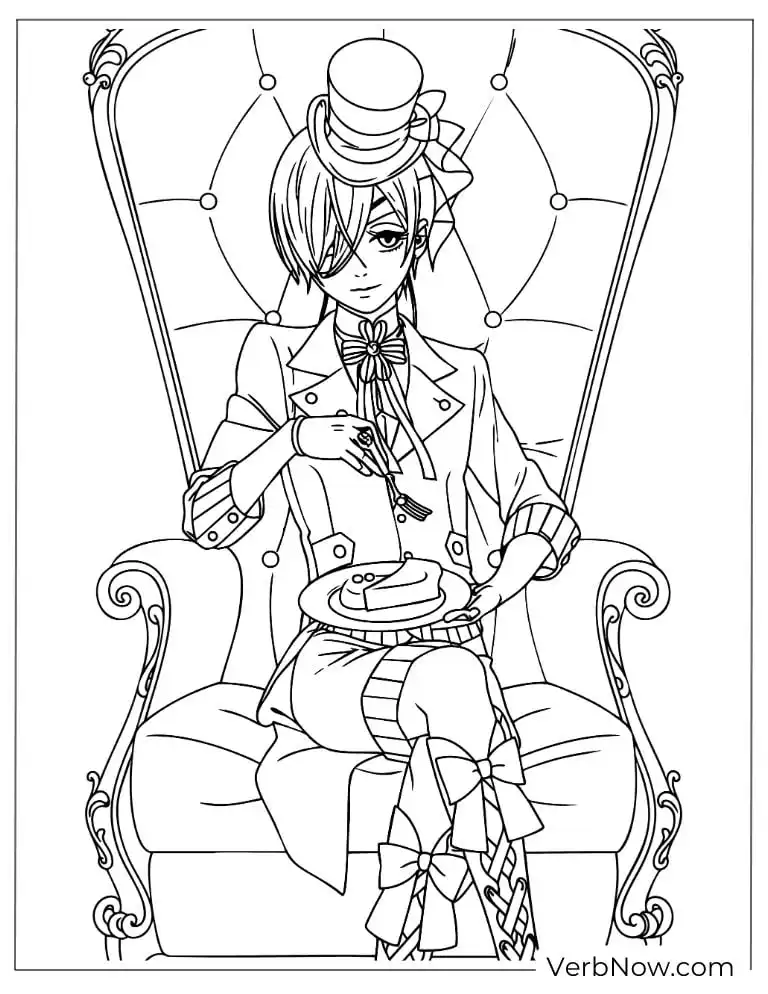 Ciel Phantomhive Black Butler Coloring Page
