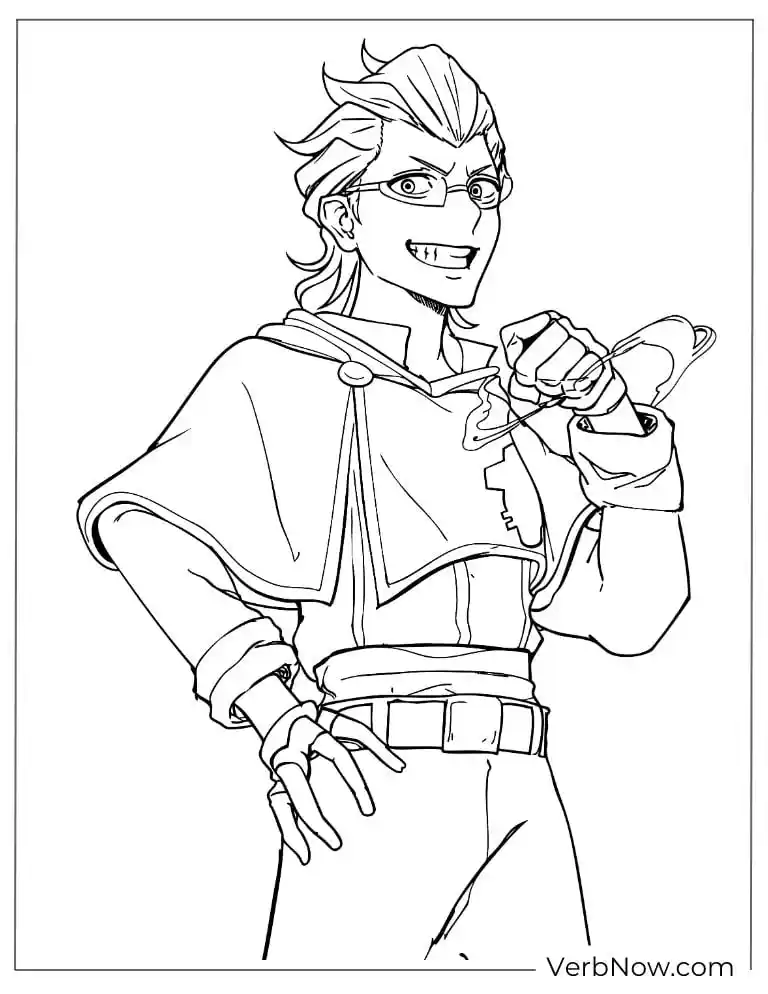 22 Free Black Clover Coloring Pages For Kids (Printable PDF) Fuegoleon Vermillion Black Clover Anime Coloring Page