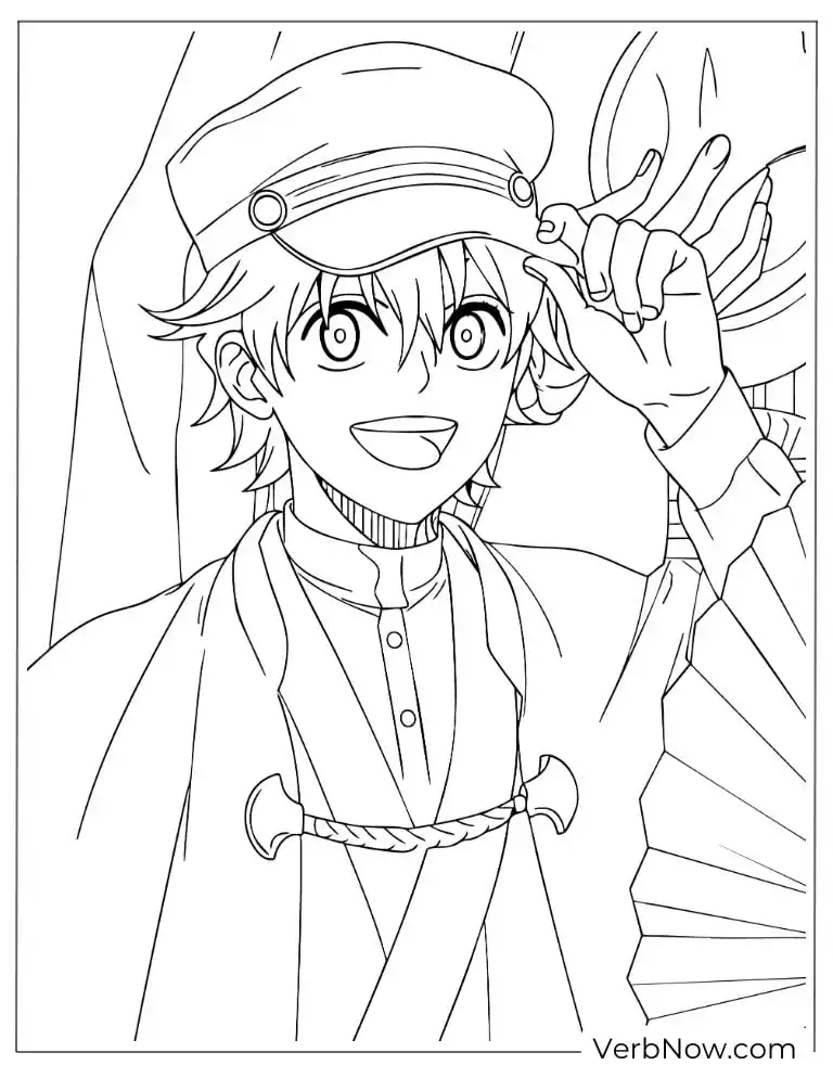 22 Free Black Clover Coloring Pages For Kids (Printable PDF) Black Clover Yuno Anime Boy Coloring Page