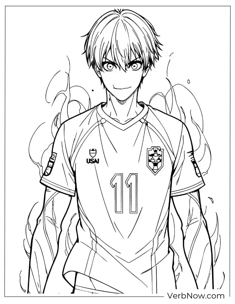22 Free Blue Lock Coloring Pages (100% Printable PDF) Isagi ready to a big match with team