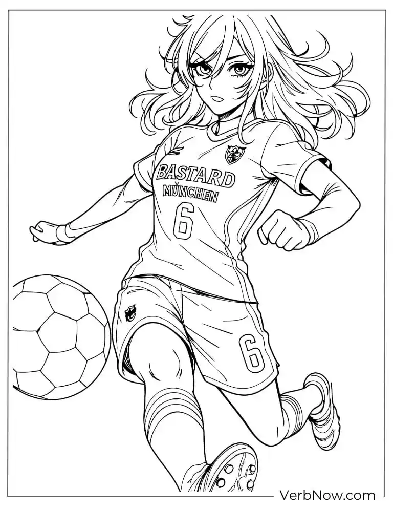 22 Free Blue Lock Coloring Pages (100% Printable PDF) Chigiri dribbling a soccer ball with power and focus