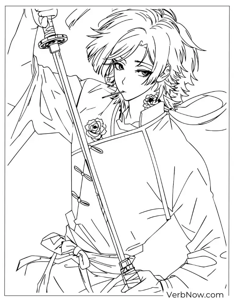 22 Free Blue Lock Coloring Pages (100% Printable PDF) Michael Kaiser gripping his blade with serious resolve