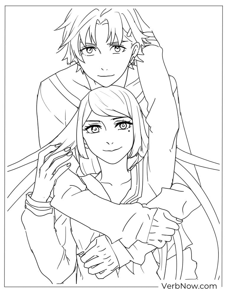 22 Free Bungou Stray Dogs Coloring Pages (Printable PDF) Atsushi standing behind a smiling gir