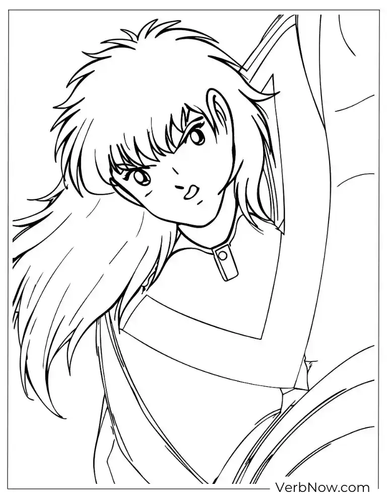 22 Free Captain Tsubasa Coloring Pages (100% Printable PDF) Anime Character Action Pose Coloring Page