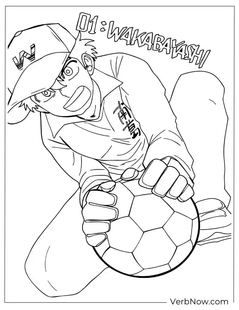 22 Free Captain Tsubasa Coloring Pages (100% Printable PDF) Genzo Wakabayashi Captain Tsubasa Goalkeeper Coloring Page