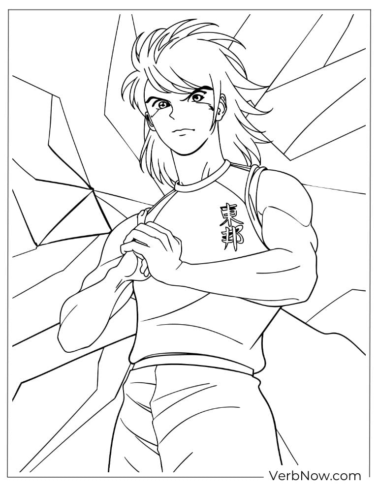 22 Free Captain Tsubasa Coloring Pages (100% Printable PDF) Kojiro Hyuga Captain Tsubasa Anime Coloring Page