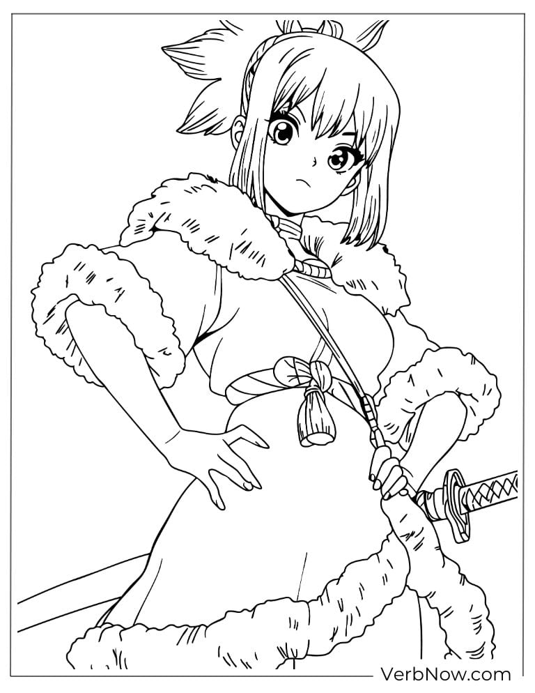22 Free Dr. Stone Coloring Pages (100% Printable PDF) Kohaku Dr. Stone Coloring Page