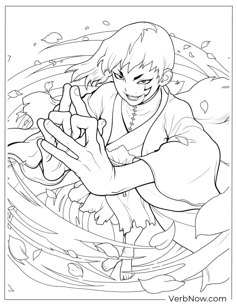 22 Free Dr. Stone Coloring Pages (100% Printable PDF) Anime Ninja Jutsu Hand Sign Coloring Page Printable