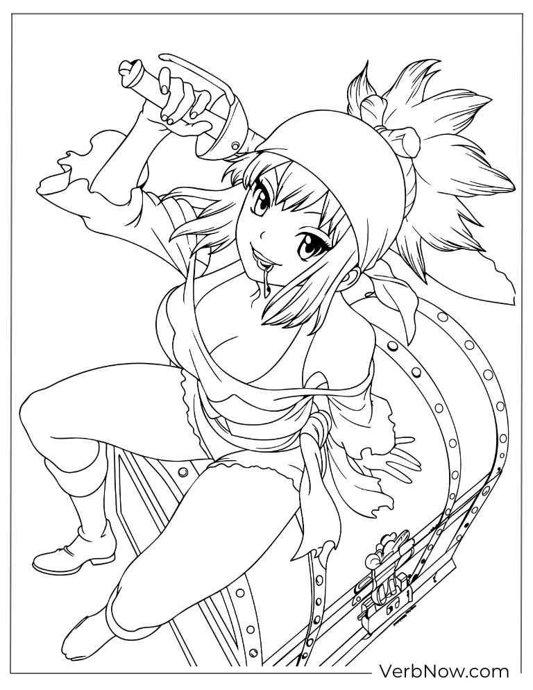 22 Free Dr. Stone Coloring Pages (100% Printable PDF) Anime Pirate Girl Coloring Page