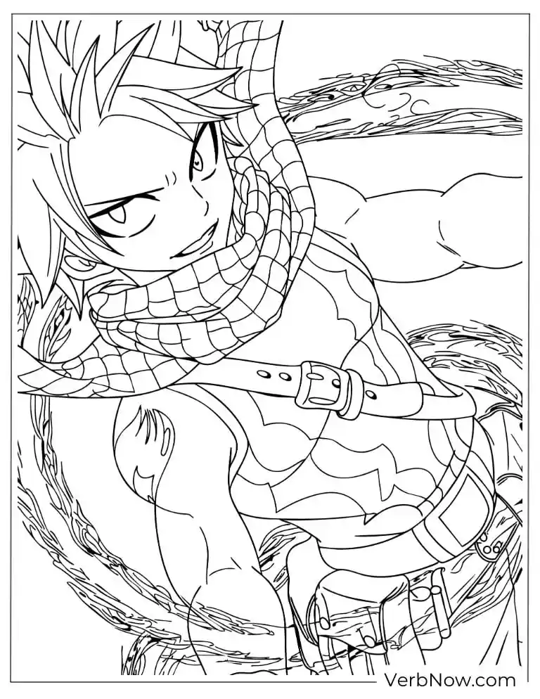 22 Free Fairy Tail Coloring Pages (100% Printable PDF) Fairy Tail Natsu Coloring Page