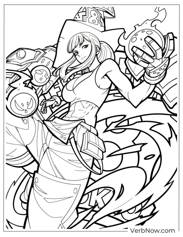 22 Free Fire Force Coloring Pages (Printable PDF) Anime Witch Magic Power Coloring Page