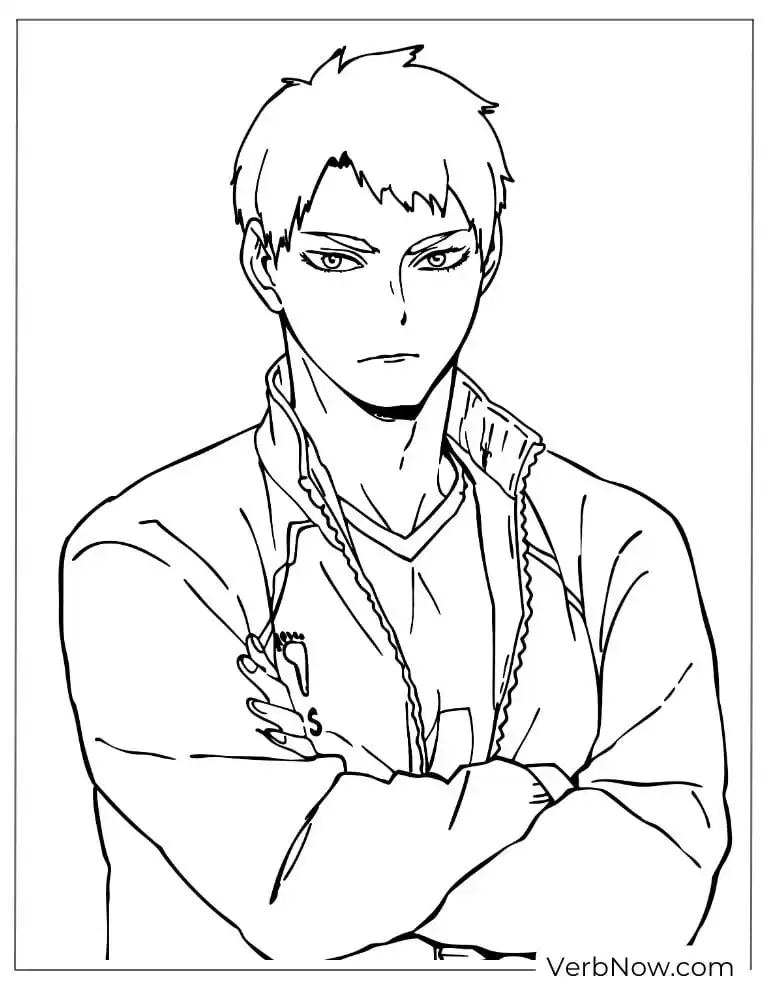 22 Free Haikyuu Coloring Pages for Fan (Printable PDF) Ushijima Wakatoshi Haikyuu Anime Coloring Page