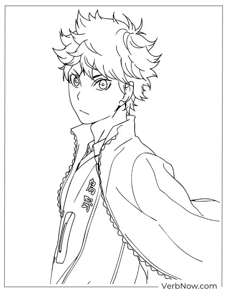 22 Free Haikyuu Coloring Pages for Fan (Printable PDF) Hinata Shoyo Haikyuu Anime Coloring Page