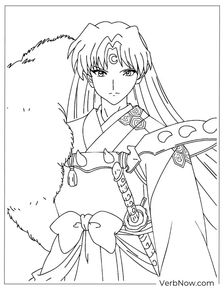 22 Free Inuyasha Coloring Pages For Kids (Printable PDF) Sesshomaru Inuyasha Anime Coloring Page