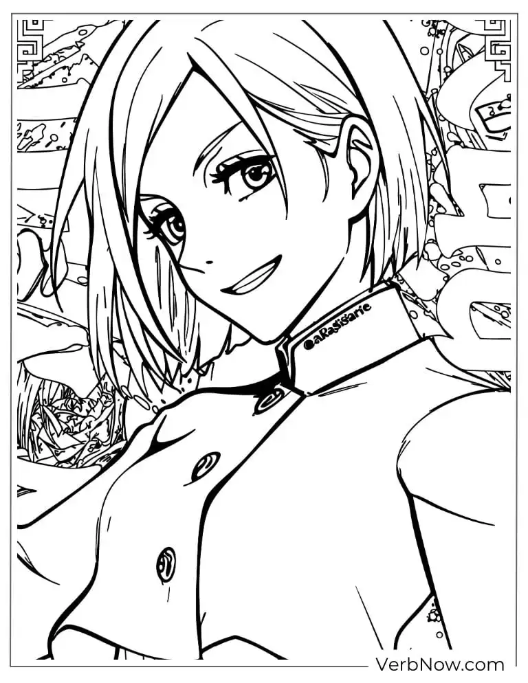 22 Free Jujutsu Kaisen Coloring Pages (100% Printable PDF) Nobara Kugisaki Jujutsu Kaisen Coloring Page