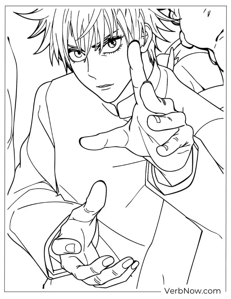 22 Free Jujutsu Kaisen Coloring Pages (100% Printable PDF) Gojo Satoru Domain Expansion Coloring Page JJK