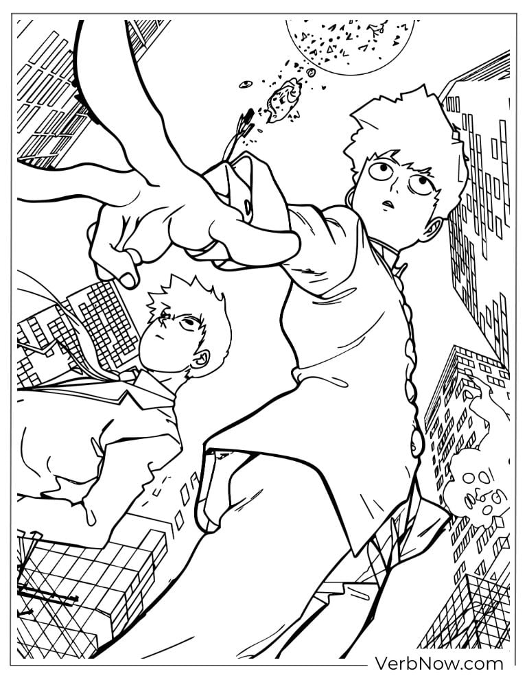 22 Free Doc McStuffins Coloring Pages (100% Printable PDF) Mob Psycho 100 Action Scene Coloring Page