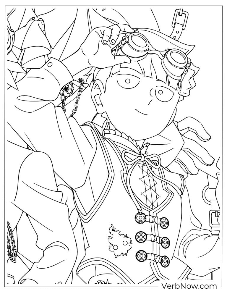 22 Free Doc McStuffins Coloring Pages (100% Printable PDF) Mob Psycho Steampunk Coloring Page with Goggles