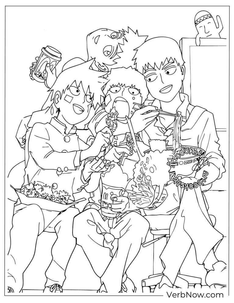 22 Free Doc McStuffins Coloring Pages (100% Printable PDF) Mob Psycho 100 Friends Eating Noodles Coloring Page