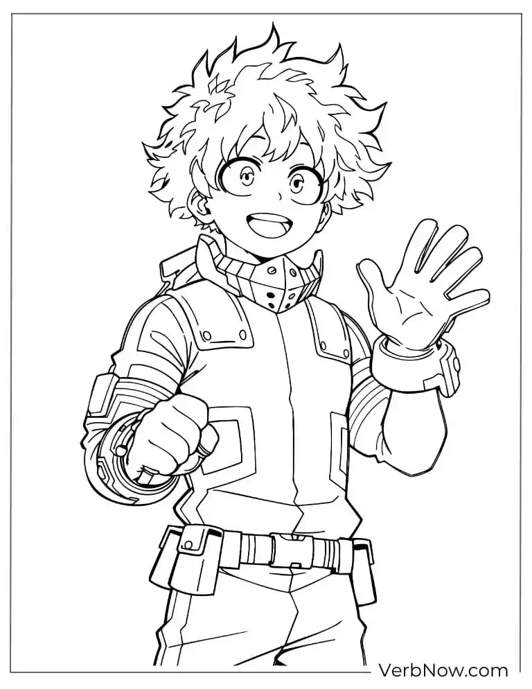 22 My Hero Academia Coloring Pages (100% Printabel PDF) Izuku Midoriya Deku My Hero Academia Coloring Page