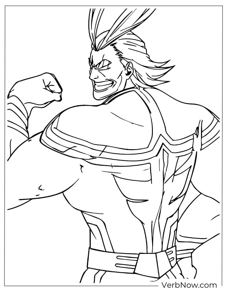 22 My Hero Academia Coloring Pages (100% Printabel PDF) All Might Coloring Page - My Hero Academia