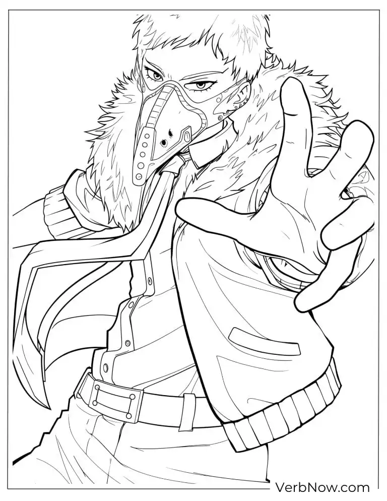22 My Hero Academia Coloring Pages (100% Printabel PDF) Overhaul Kai Chisaki MHA Coloring Page Line Art