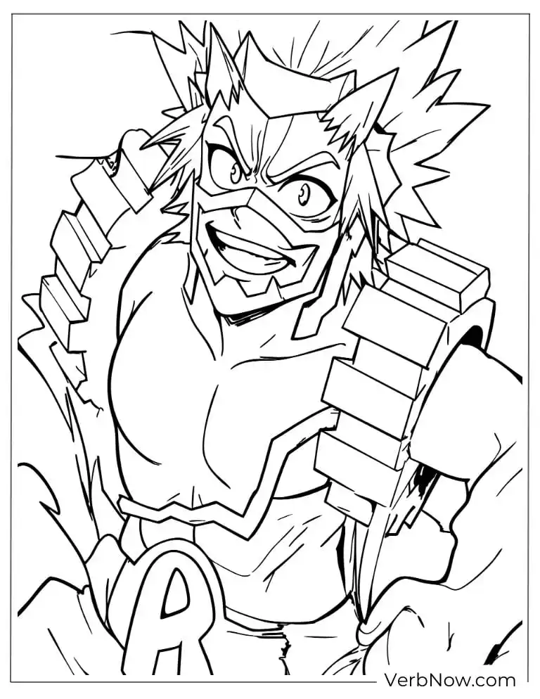 22 My Hero Academia Coloring Pages (100% Printabel PDF) My Hero Academia Kirishima Coloring Page