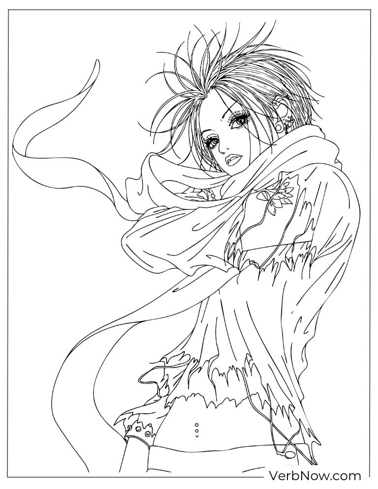 22 Free Nana Coloring Pages For Kids (Printable PDF) Nana Osaki Anime Coloring Page