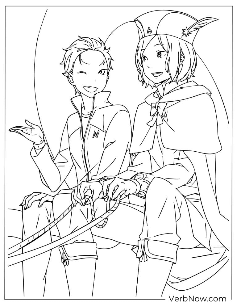 22 Free Doc McStuffins Coloring Pages (100% Printable PDF) Re:Zero Subaru and Otto Suwen Anime Coloring Page