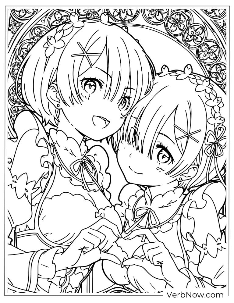 22 Free Doc McStuffins Coloring Pages (100% Printable PDF) Rem and Ram Heart Hands Anime Coloring Page