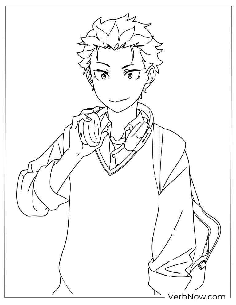 22 Free Doc McStuffins Coloring Pages (100% Printable PDF) Anime Boy with Headphones Coloring Page