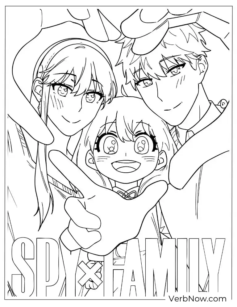 22 Free Spy x Family Coloring Pages For Fun (Printable PDF) Spy x Family Coloring Page: Loid, Yor, and Anya