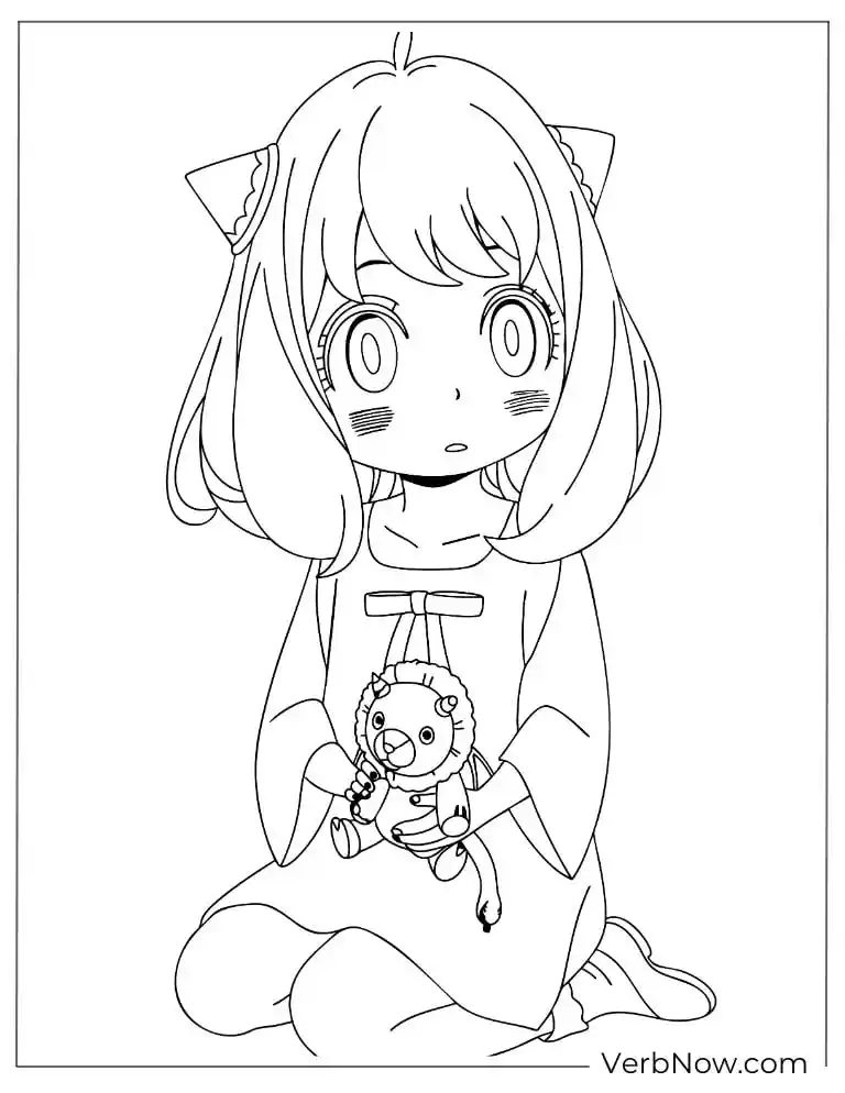 22 Free Spy x Family Coloring Pages For Fun (Printable PDF) Anya Forger Spy X Family Coloring Page