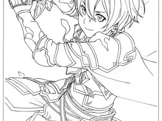 Sword Art Online Coloring Pages 9