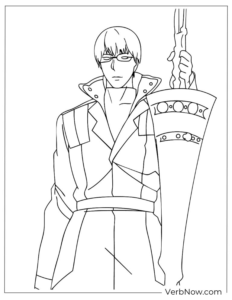 22 Free Tokyo Ghoul Coloring Pages (100% Printable PDF) Bleach Uryu Ishida Anime Coloring Page