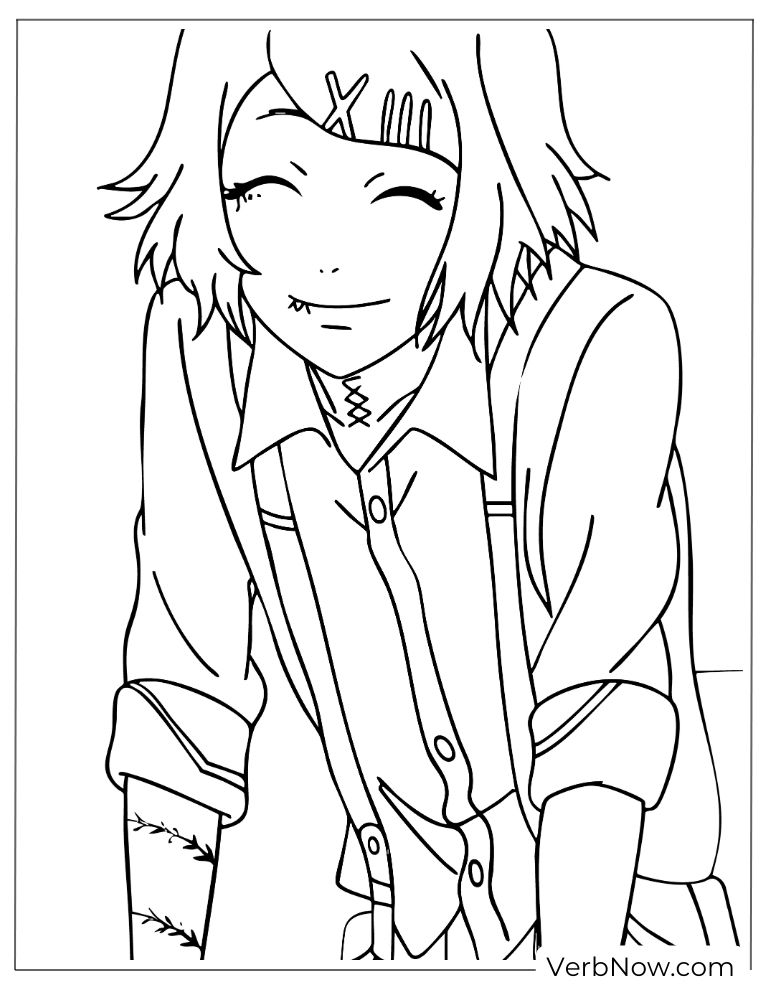 22 Free Tokyo Ghoul Coloring Pages (100% Printable PDF) Juuzou Suzuya Coloring Page - Tokyo Ghoul Anime