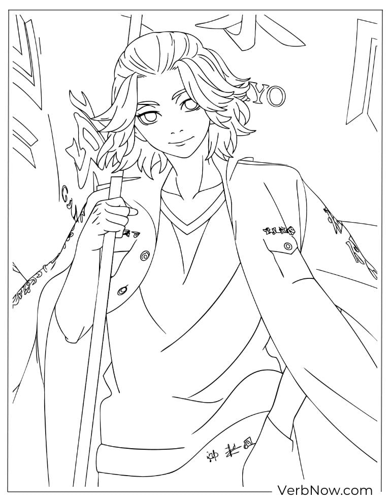 22 Free Tokyo Revengers Coloring Pages (Printable PDF) Mikey Tokyo Revengers Coloring Page