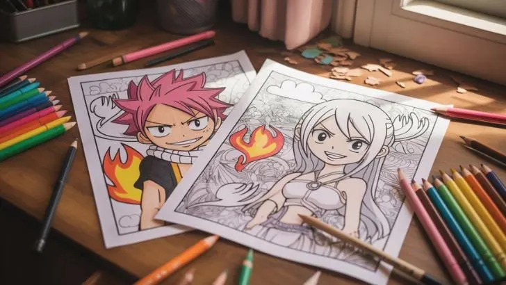 fairy tail coloring sheets