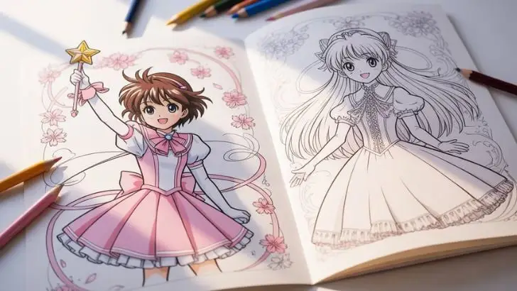 22 Free Cardcaptor Sakura Coloring Pages (Printable PDF) printable cardcaptor sakura coloring pages