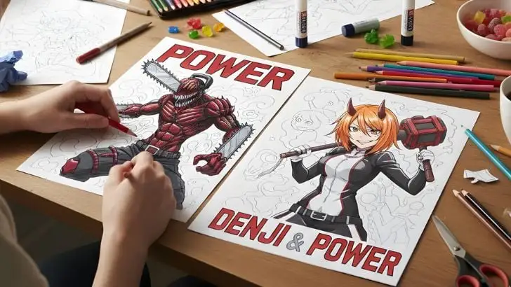 22 Free Chainsaw Man Coloring Pages For Fun (Printable PDF) printable chainsaw man coloring pages