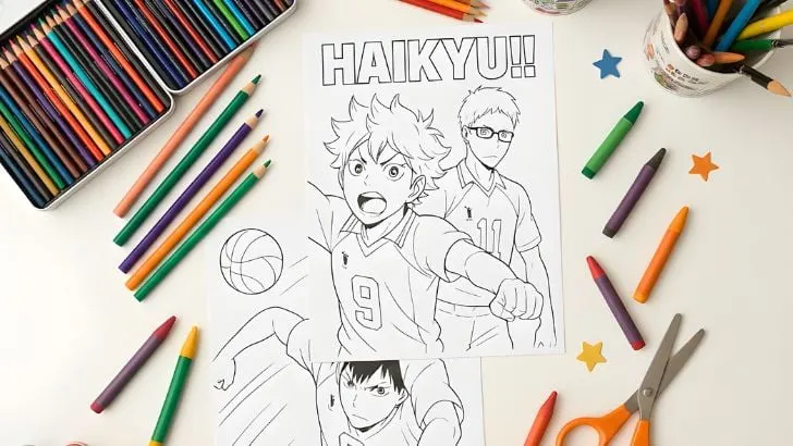 printable haikyuu coloring pages
