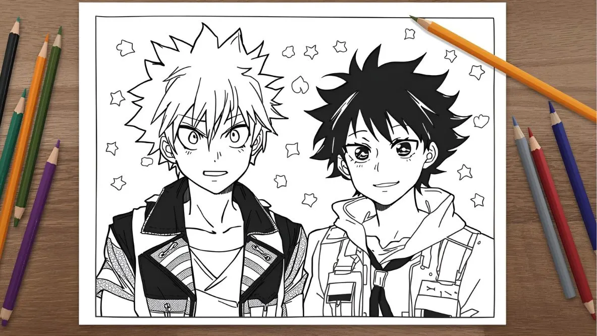 printable my hero academia coloring pages