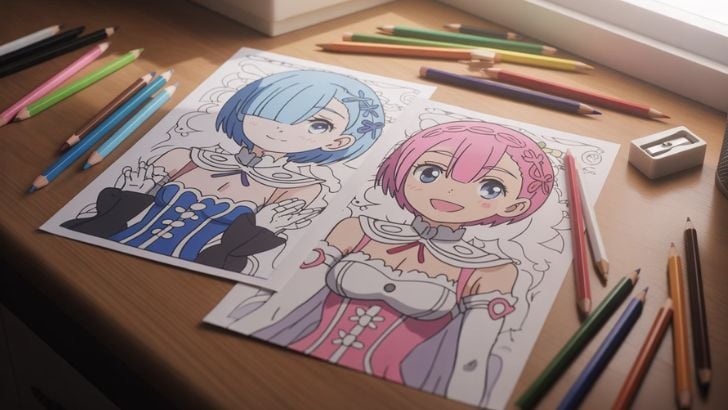 22 Free Re:Zero Coloring Pages (Printable PDF) printable re_zero coloring pages