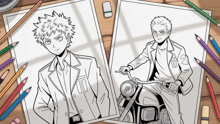 printable tokyo revengers coloring pages