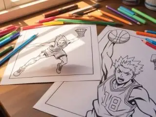 slam dunk coloring sheets