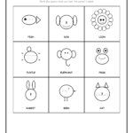 Free printable animal bingo card 1 of 5, 3 by 3 grid