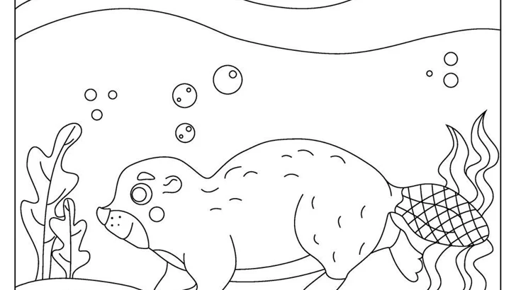 22 Free Beaver Coloring Pages Beaver coloring pages: realistic beavers gnawing wood and swimming, a family with kits, Canada's flag, and cartoon beaver characters, free printable line art