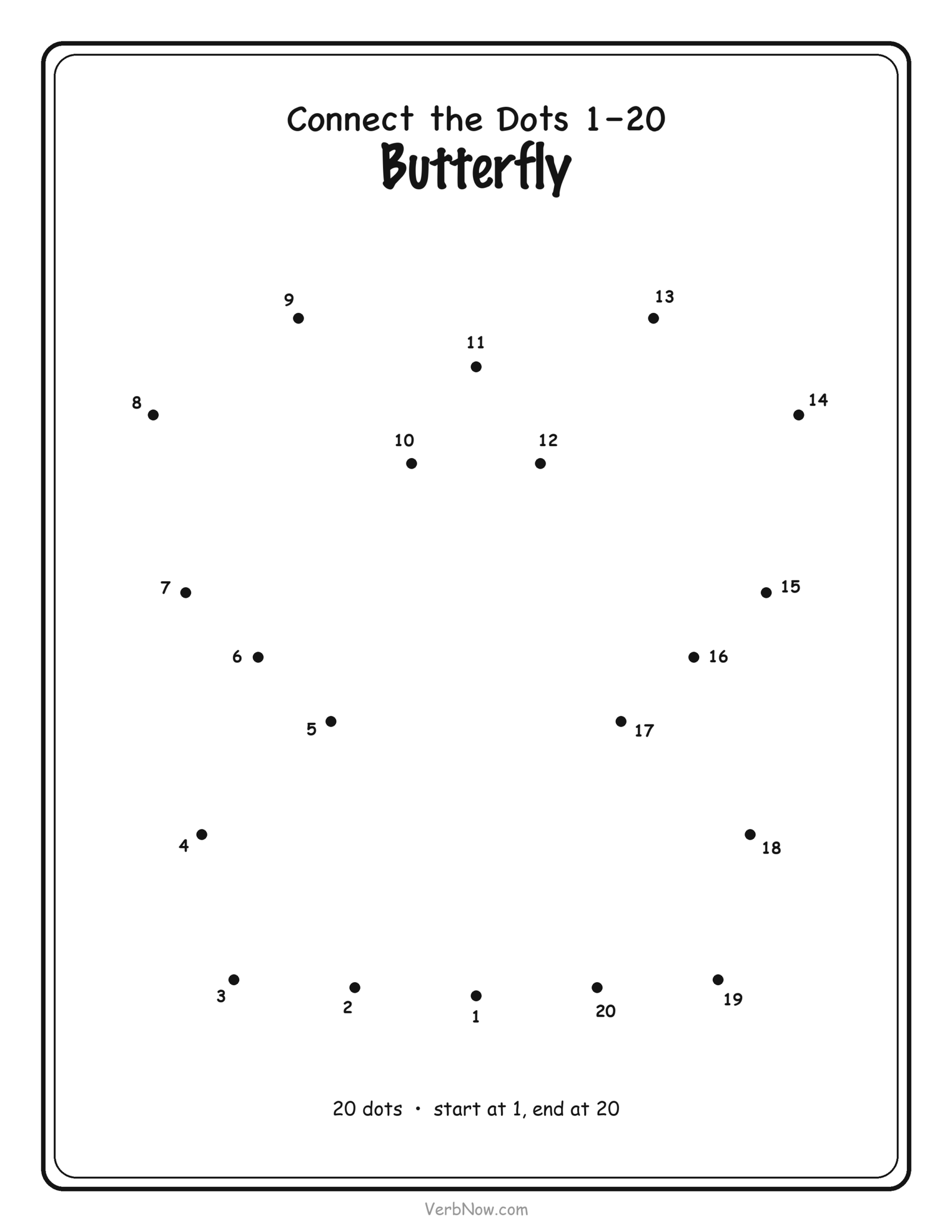 Dot to Dot Butterfly