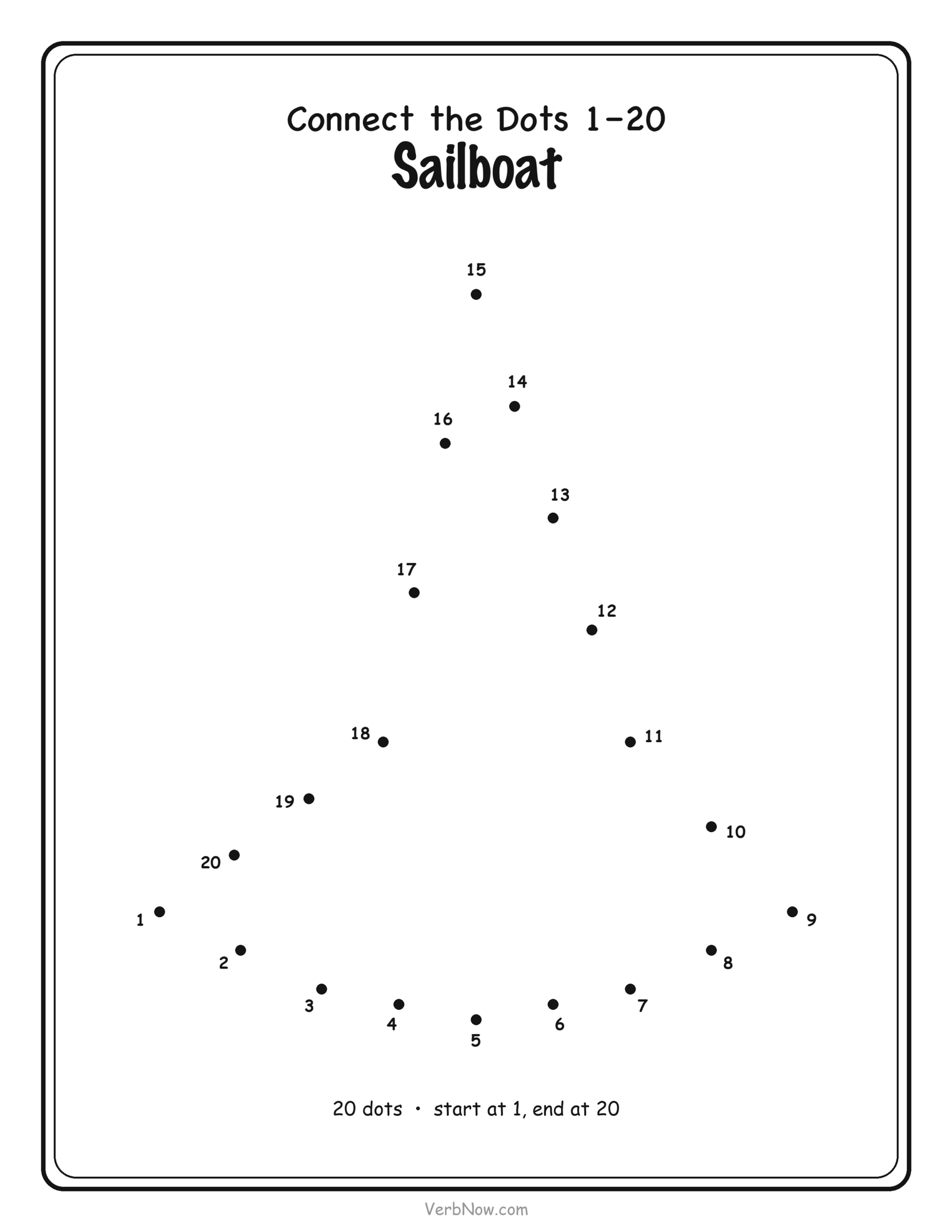 Dot to Dot Sailboat
