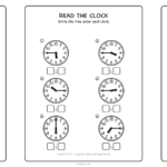 Three free telling time worksheets side by side: o clock level, quarter past and quarter to level, and a draw the hands page